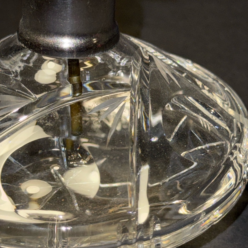 Vintage Cut Crystal Perfume Bottle Missing Squeeze Bulb for Atomizer and Tube - Picture 3 of 6